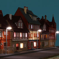 House Illuminatin for a Street of Houses House Illuminatin for a Street of Houses